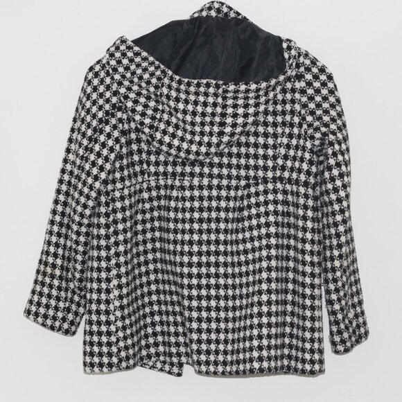 Rothschild Kid winter jacket with hood Black and white checkered pattern - Picture 3 of 5